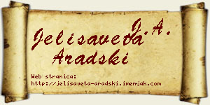 Jelisaveta Aradski vizit kartica